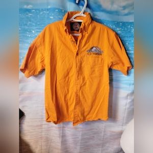 Harley-Davidson‎ Screamin Eagle Parts NHRA Orange Shop Shirt Mens Size Small